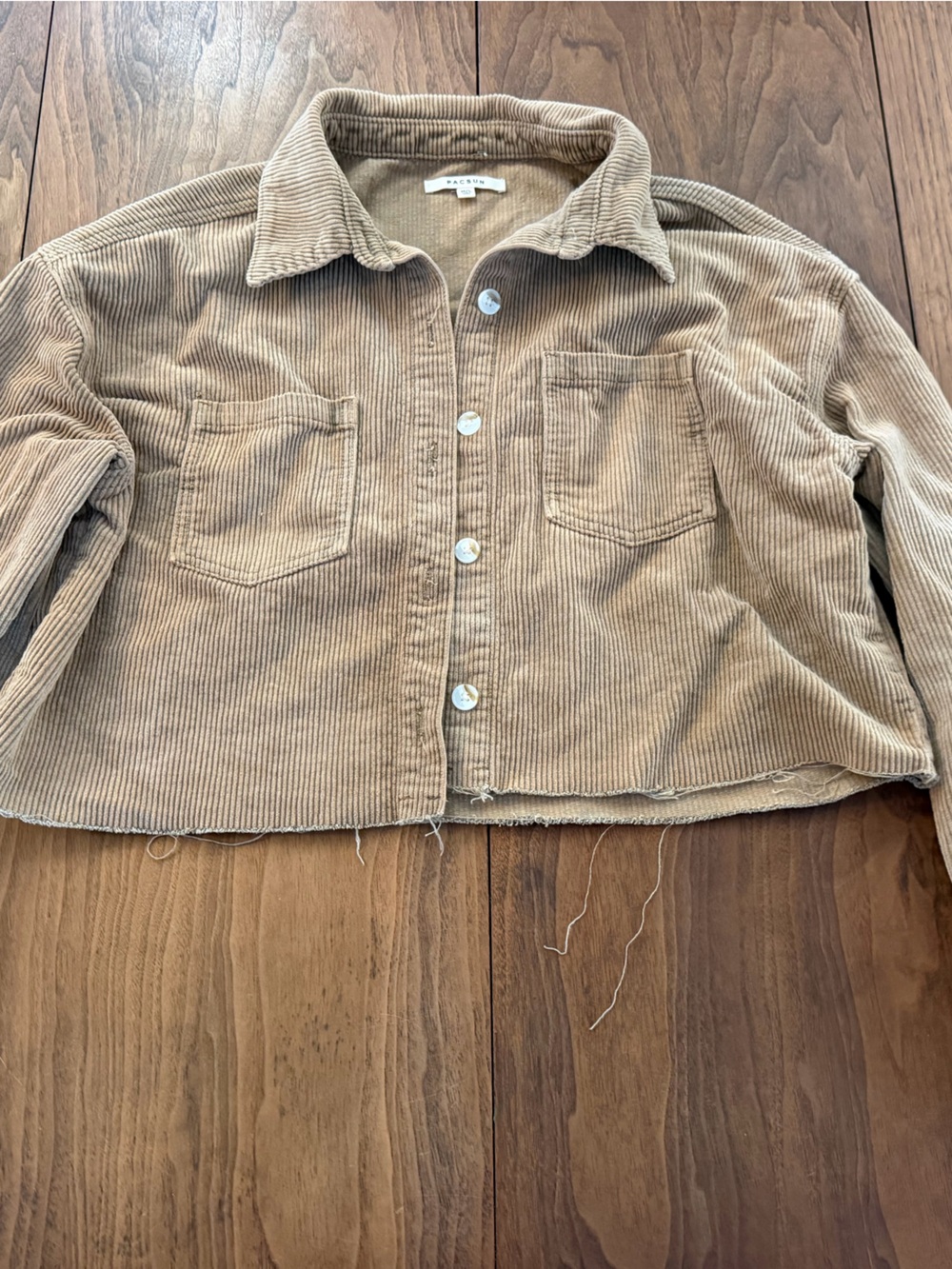 PacSun Ribbed Corduroy Shirt Jacket in Camel
